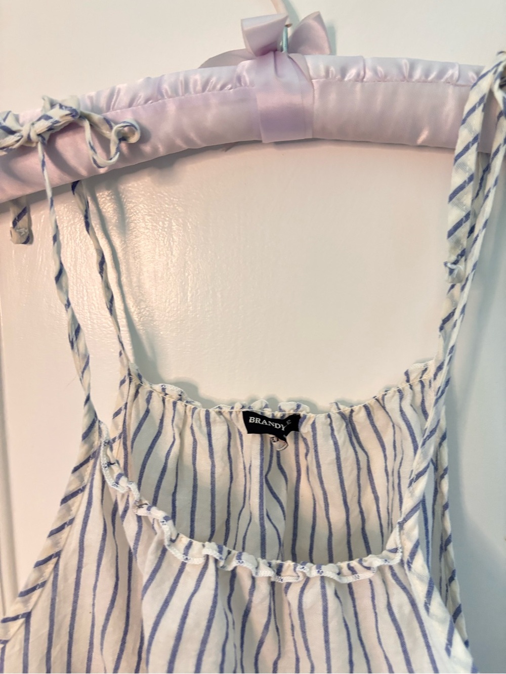 Brandy Melville Carly Striped Ruffle Tank Top OS Dollette - Picture 3 of 8